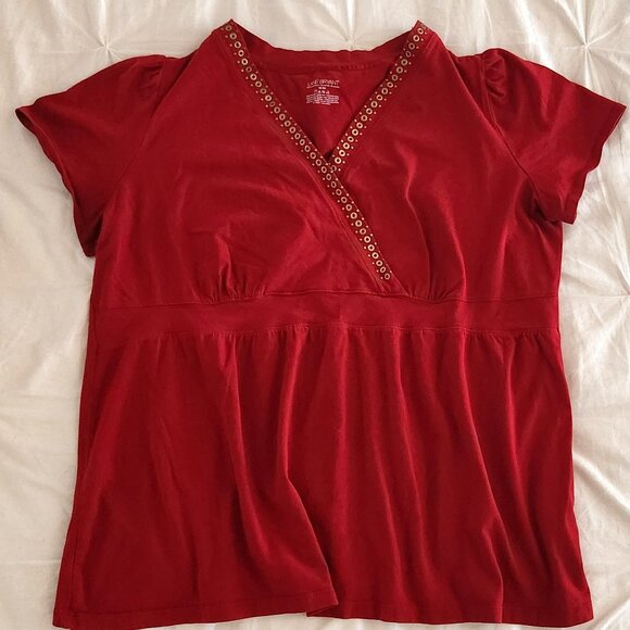 Red Lane Bryant 18/20 shirt - Picture 1 of 3